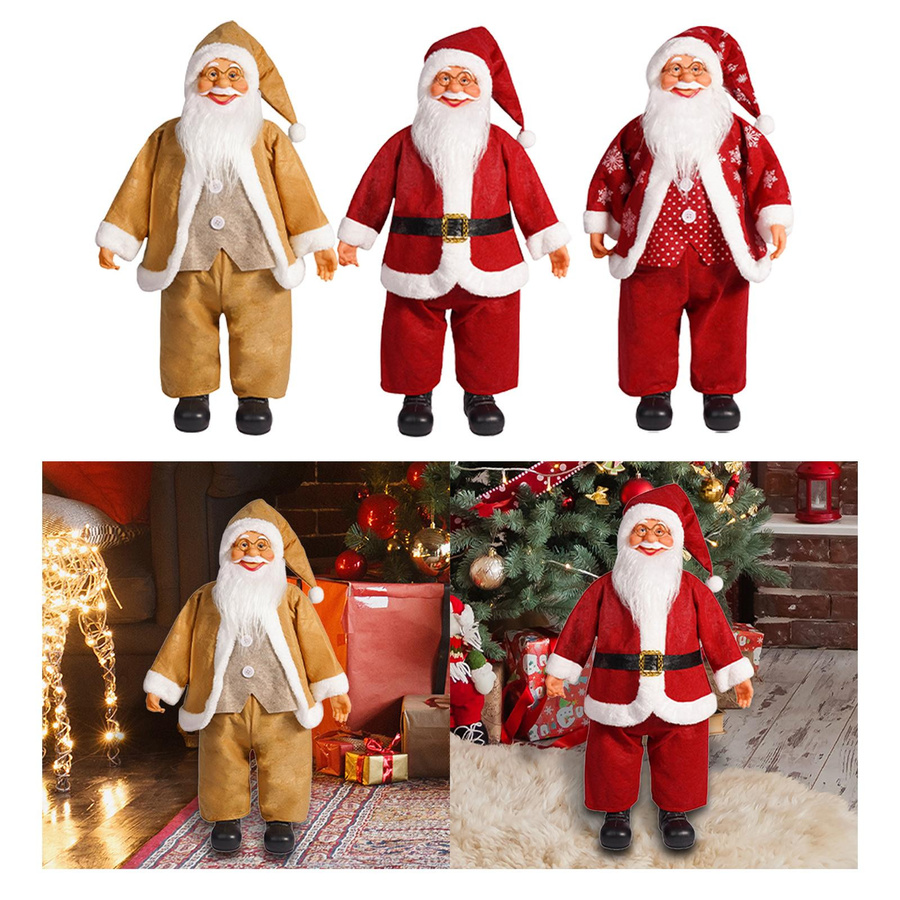 Weihnachtsmann-Puppe als Weihnachtsfigur zur Tischdekoration für Innen- und Außenbereich - Bild 3