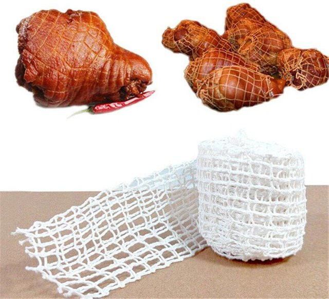 Bestbags Baumwoll-Fleischnetz aus brauner Baumwolle, 3 Meter Länge für Schinken, Wurst und Hot Dogs - Bild 1