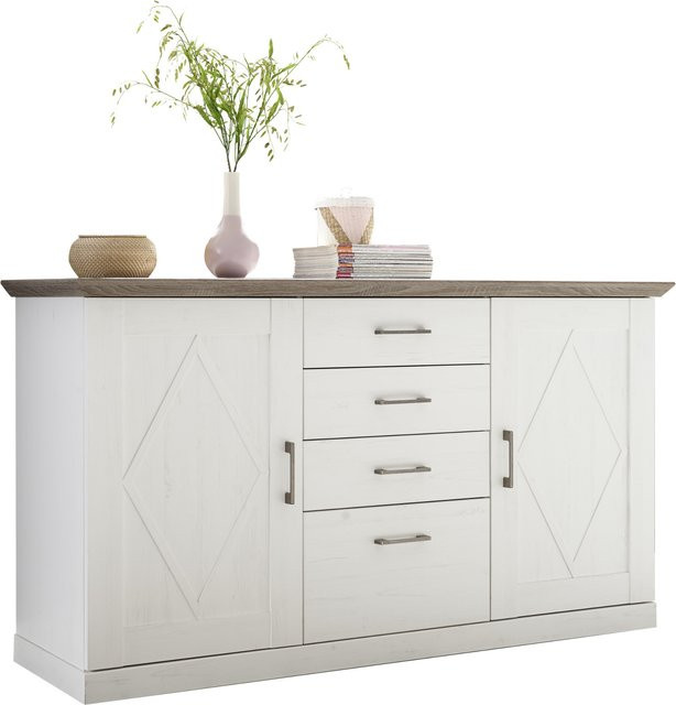 Kommode vito COUNTRY in Pinie Dekor, Braun, B/T/H: 163 x 90 x 50 cm - Bild 1