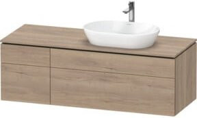 Duravit Waschtischunterschrank L-Cube in Braun Matt, B/T/H: 142 x 55 x 48,2 cm - Bild 1