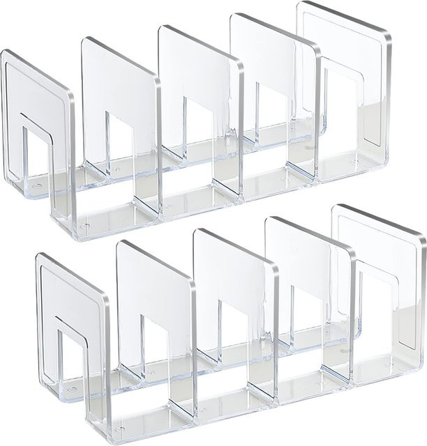 Transparenter Akrilik-Aktenhalter als Schreibtisch-Organizer und Sortierer für Briefe, Post und Papier - Bild 1