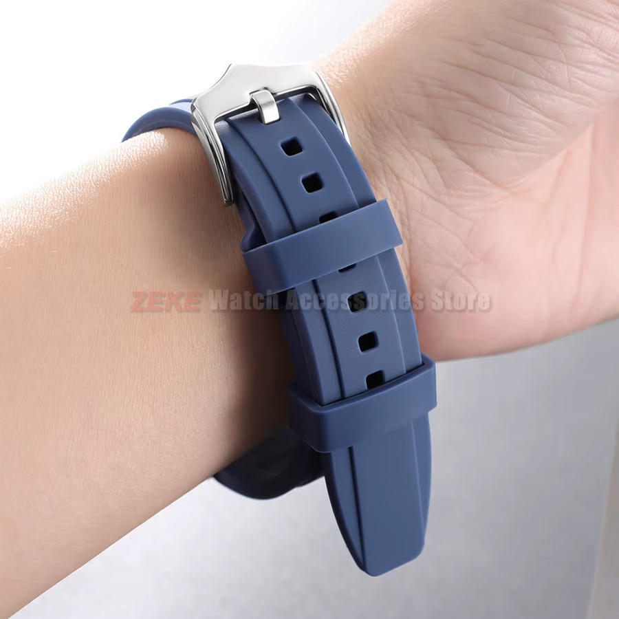 Uhrenarmband Kautschuk, Schwarz, Unisex, 20 mm, 22 mm - Bild 3