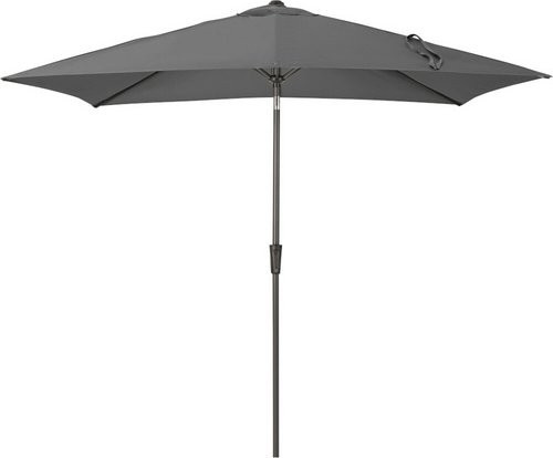 SIENA GARDEN Mittelstockschirm FAGUS Autotilt in Anthrazit Grau mit Aluminiumgestell und Polyesterbespannung, B: 250 cm, T: 200 cm - Bild 1
