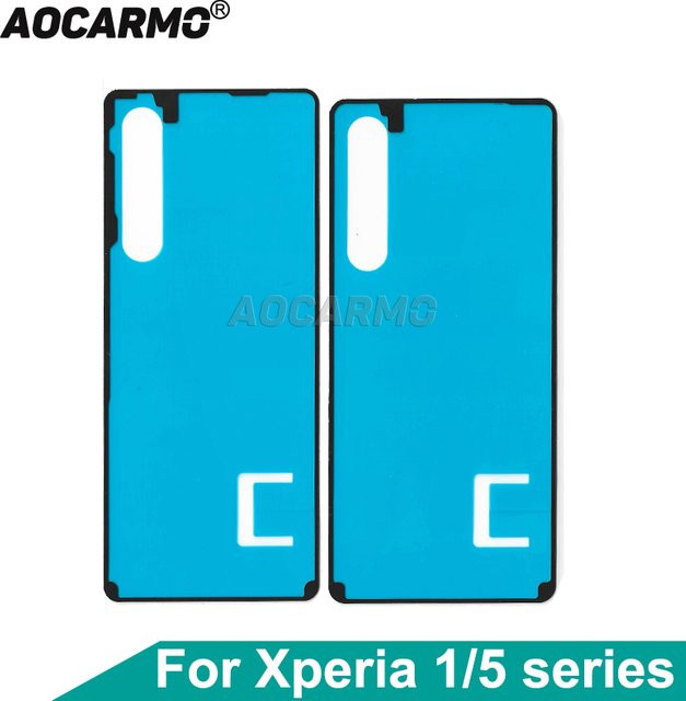 Aocarmo Rückseiten-Abdeckung und Akku-Klebeband für Sony Xperia 1, 5, III, IV, V, VI, VII in Blau - Bild 1