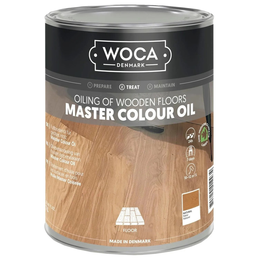 Woca Meister Colour Öl 5 Fußbodenöl für geölte Holzböden in Natur Transparent wasserabweisend - Bild 2
