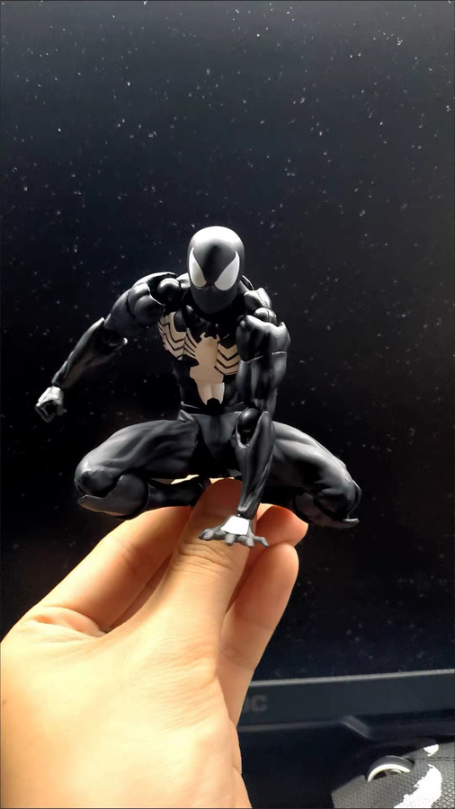 MESS TOYS Black Neighbor Symbiont Spider-Man Black Venom Rüstung, Gelenkmodell - Bild 3