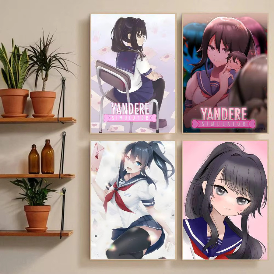 Wasserfester Anime Y-Yandere Simulator Wandaufkleber in Mehrfarben für deine Wohnzimmer- und Schlafzimmerdekoration - Bild 2