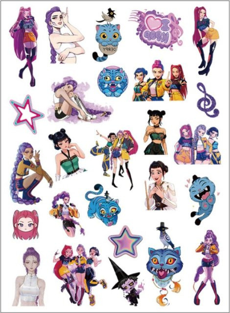 Yiran toy 1, Dämonenjäger Temporäre Tattoos, Tattoo Sticker - Bild 1