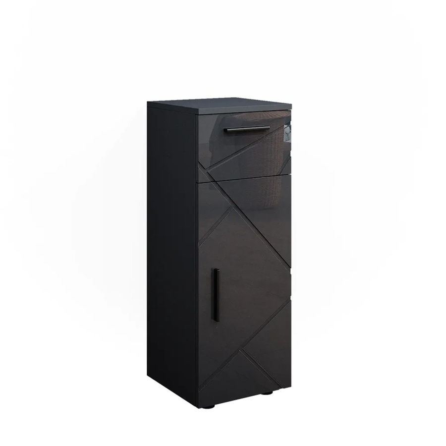 Vicco Midischrank Irma Badschrank Anthrazit Hochglanz modern B/T/H: 30 x 30 x 81 cm - Bild 3
