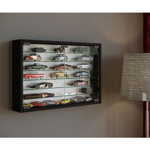 VCM Hängevitrine Mandosa XL in Schwarz mit ESG-Sicherheitsglas und Glastüren, B/H/T: 60 x 40 x 10 cm - Bild 2