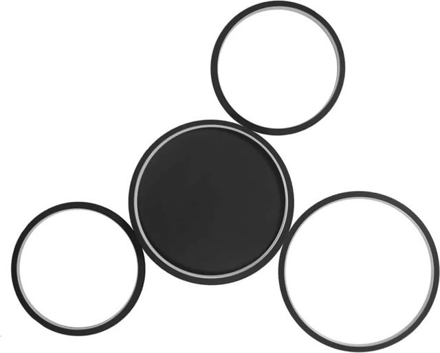 NETTLIFE LED Deckenleuchte aus Metall in Schwarz mit Ring-Design - Bild 1