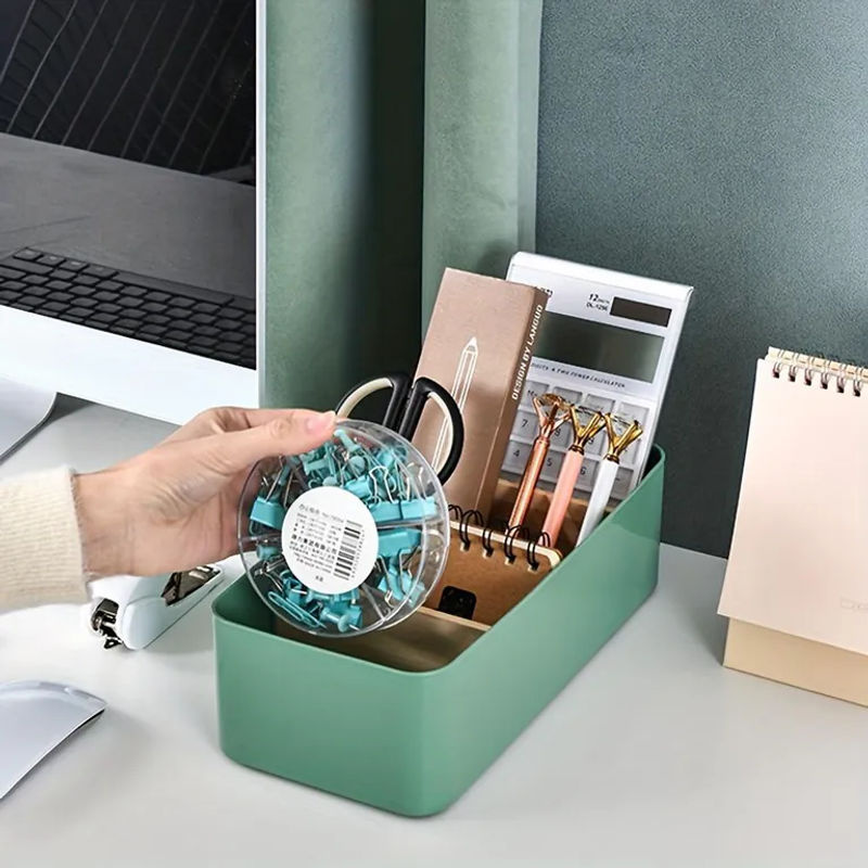 Aufbewahrungsbox aus Bambusholz in Grün für Kosmetik und Fernbedienungen, XYKK01 - Bild 2