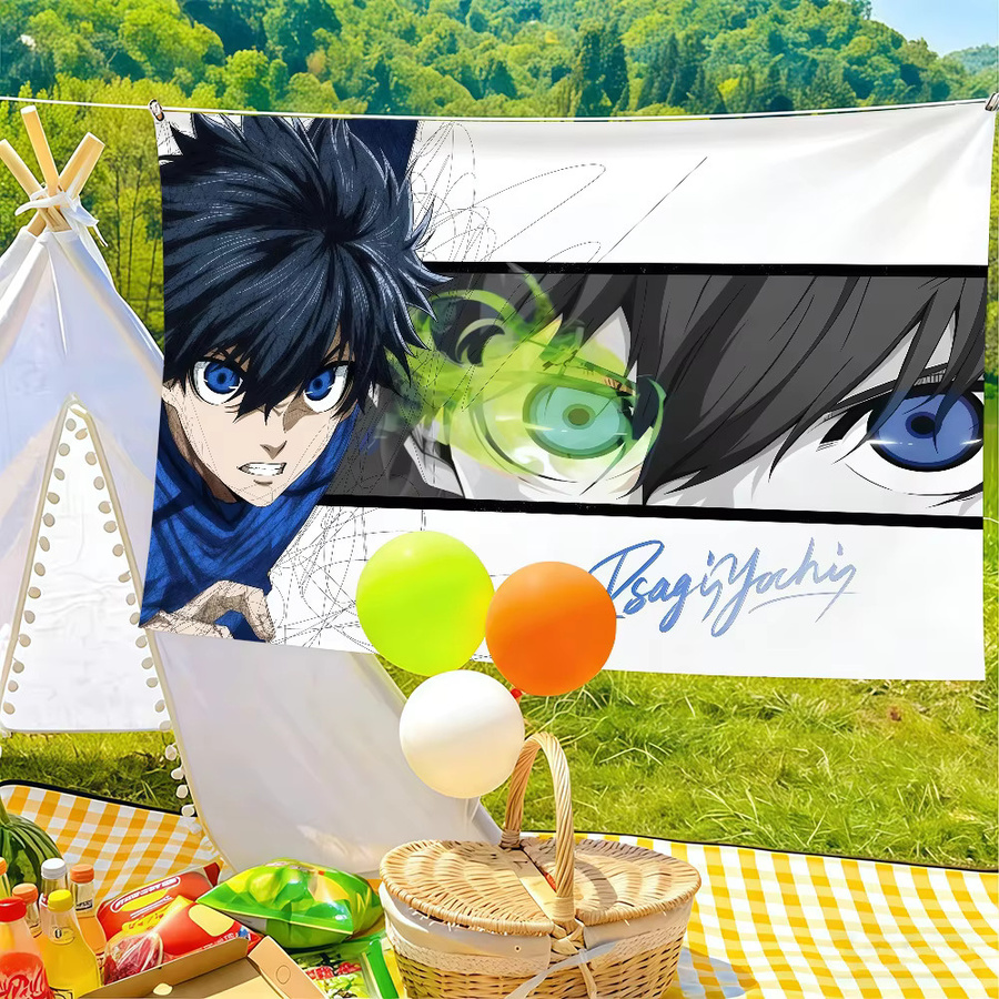 Warner Bros. Anime Michael Kaiser Flagge B-Blue L-Lock in Blau und Multicolour, Wandkunst Banner zur Dekoration für Innenbereich und Outdoor, B/H: 60 x 40 cm - Bild 3