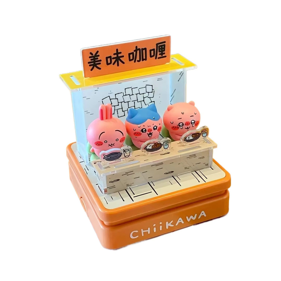 Chiikawa Bandai Würzige Curry-Kombination Szenenstempel-Serie Figuren-Ornament - Bild 4