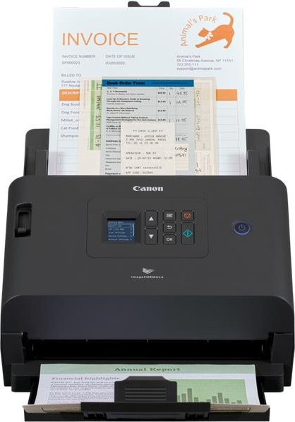 Canon imageFORMULA DR-S250N Dokumentenscanner in Schwarz mit Duplex-Scan, 600 dpi, automatischem Dokumenteneinzug für 60 Blätter, USB 3,2 Gen 1 und Gigabit LAN - Bild 1