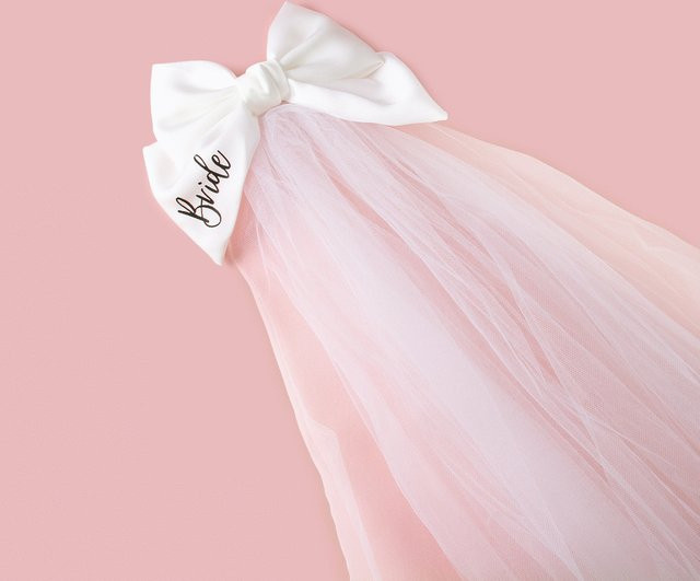 WEIGAO Haar Clip, Braut Haar Bogen Schleier, Damen - Bild 1