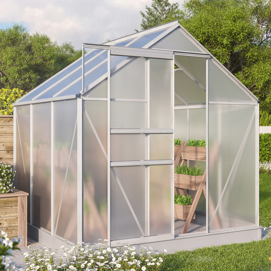 Vitavia Gewächshaus Comet 3800 aus Aluminium mit 4 mm HKP Doppelstegplatten, 3,8 m² - Bild 3