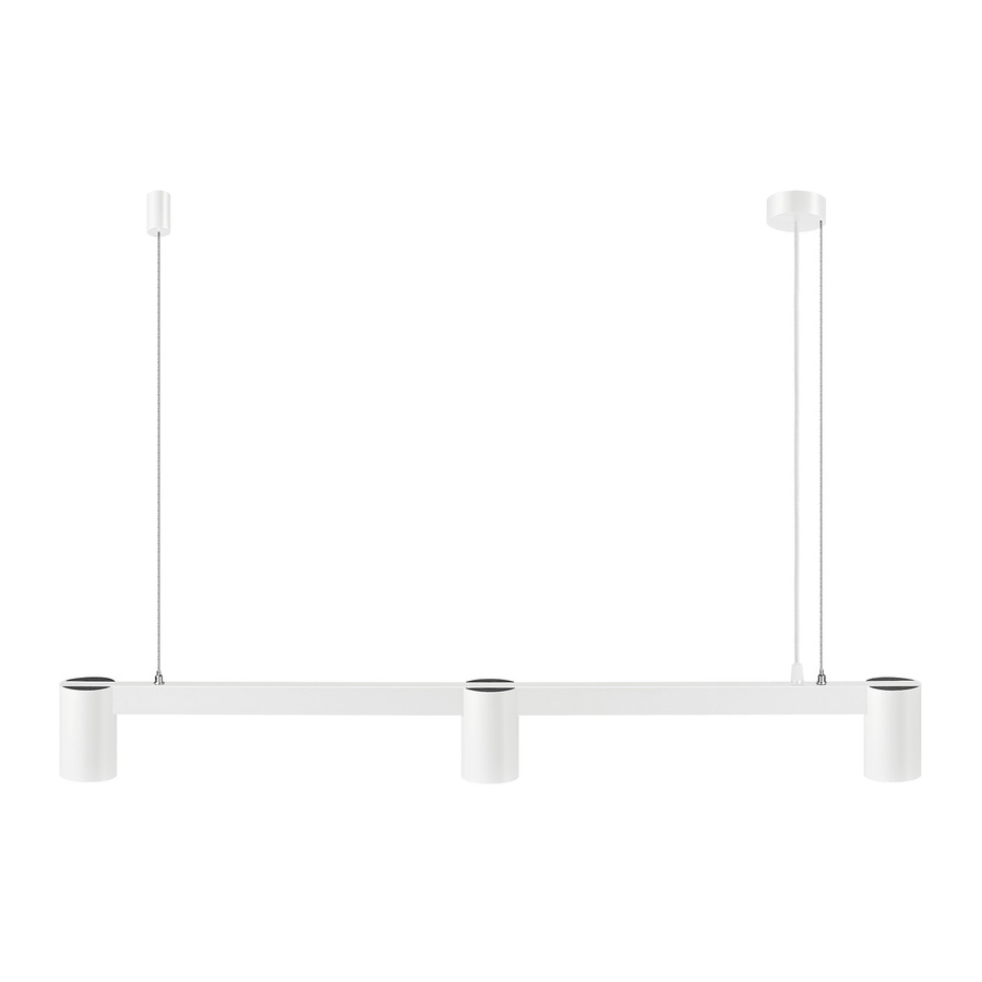 Luxvenum Pendelleuchte SIGNATURE GU10, 3-flammig, matt weiß, Aluminium - Bild 1