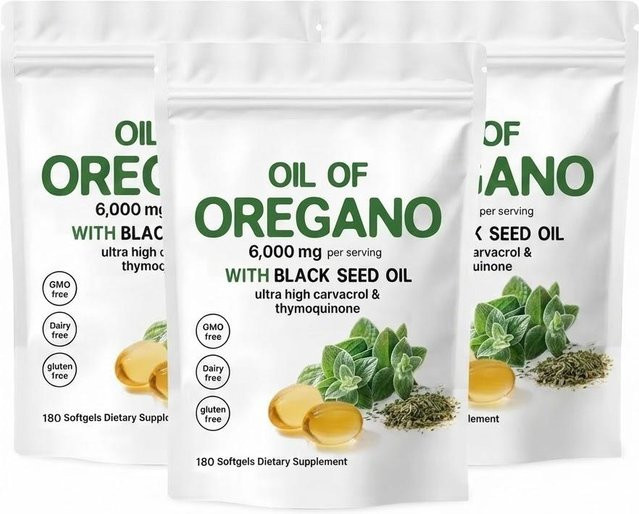 SF BEAUTY Oregano & Schwarzkümmelöl 2-in-1, 3er Pack - Bild 1