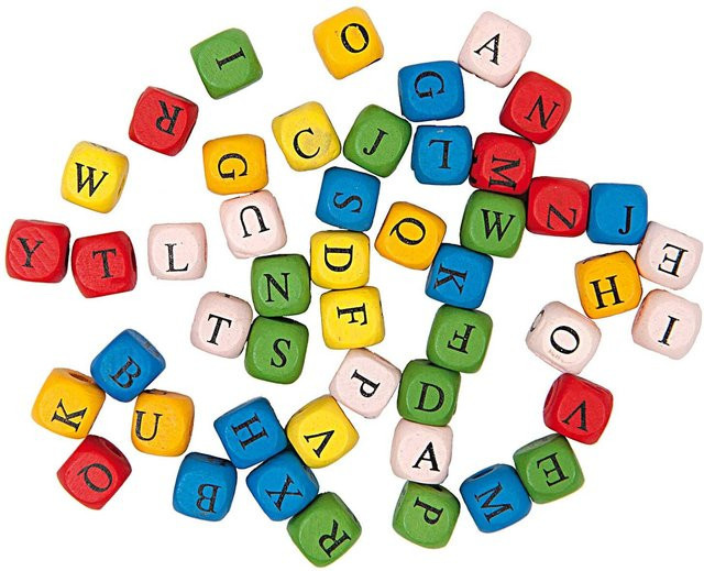 Rico Design Holzwürfel Buchstaben mehrfarbig Set - Bild 1