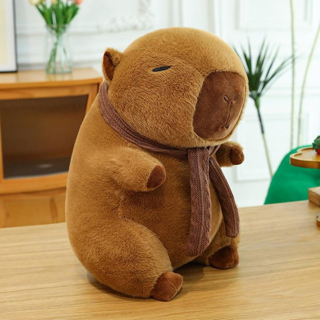 Yiran toy Capybara-Plüschtier-Set, Mama mit 4 kleinen Capybaras, Capybara-Plüschtiere, Stofftierkissen, Schildkrötenrucksack, Autodeko - Bild 1