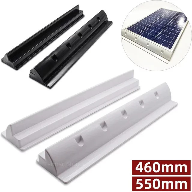 FENNEC Solarpanel Spoiler Halterung 2er Set aus Kunststoff in Weiß für Wohnwagen, Boot und Wohnmobil - Bild 1