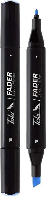 Toki Marker Fader Permanent Marker mit Chisel Tip in 66 Farben Brilliant Blue - Bild 1