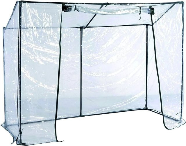 Lex Gewächshaus Foliengewächshaus aus Metallrohren und PVC-Folie, weiß/transparent, B/T/H: 200 x 77 x 150 cm - Bild 1