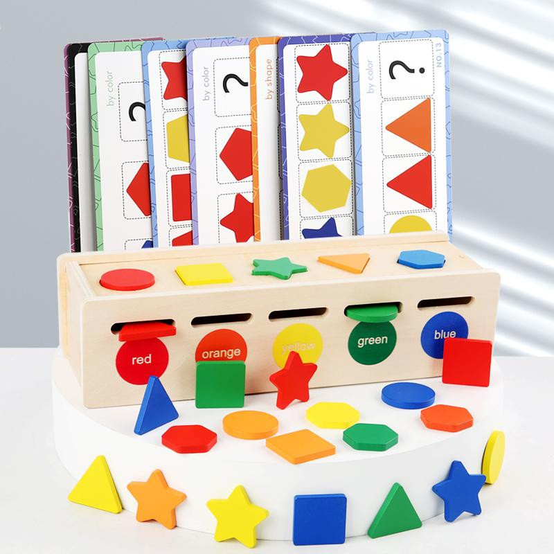 Tlewj Holzform Farbsortier Spielzeug, Lernspielzeug, 25-teiliges Set, ab 3 Jahre - Bild 2