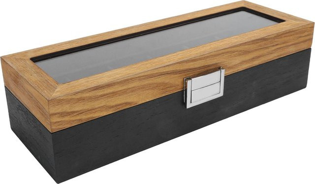Uhrenbox Massivholz, 6 Fächer, gray, Unisex - Bild 1