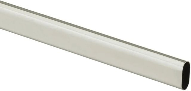 Hettich Schrankrohr oval aus Edelstahl in Silber nickel-matt, Länge: 2000 mm - Bild 1