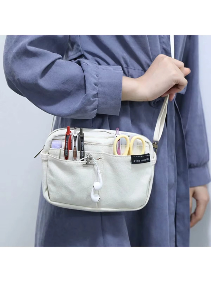 Kokuyo One Meter New Pure Schreibwaren-Etui in Braun mit großem Fassungsvermögen und Retro-Stil - Bild 5