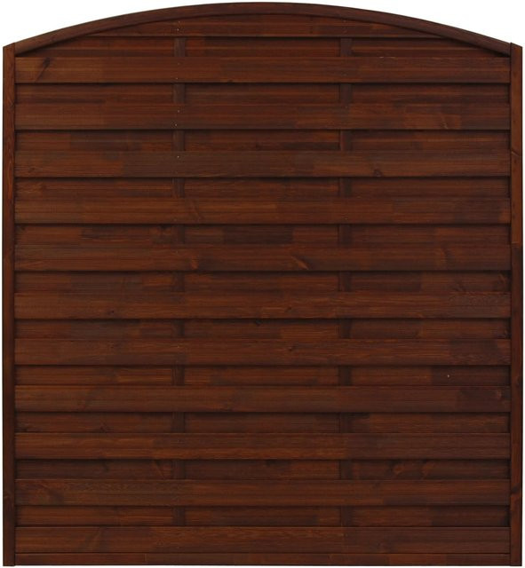 Sichtschutzzaun Element München von Andrewex aus lasiertem Kiefernholz in Braun, B/H: 180 x 180 cm - Bild 1