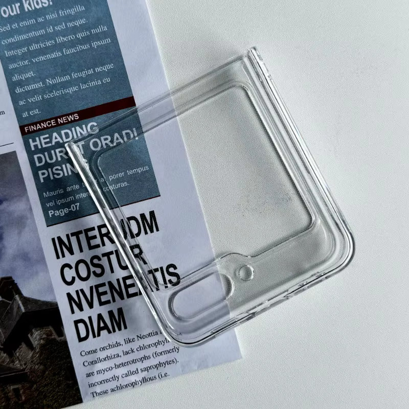 Transparente DIY Handyhülle für Samsung Galaxy Z Flip (Modelle Z Flip 3, 4, 5, 6, 7, 8) aus hartem Material - Bild 2