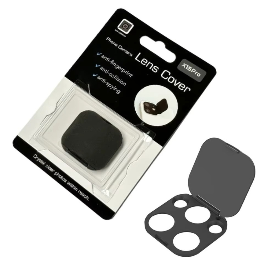 Webcam Abdeckung und Privatsphäre Schutz Aufkleber für iPhone 15 Pro Max und 15 Plus aus Kunststoff in Schwarz oder Transparent - Bild 3