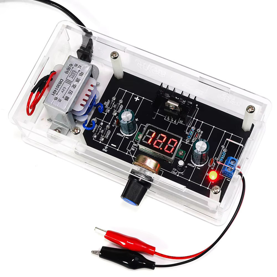 UICPAL DIY Elektronik-Lötkit mit LM317 Einstellbarer DC-Spannungsregler und Digital Display, Ausgangsspannung 1,25 V-12,5 V, Multicolor - Bild 2