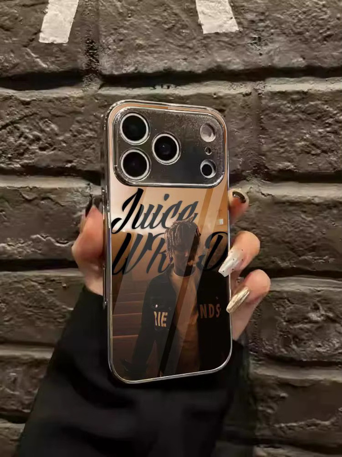 J-Juice WRLD Singer Handyhülle mit galvanisiertem Metall-Bumper für iPhone 17 16 15 14 13 12 Pro Max Plus, stoßfeste Schutzhülle - Bild 3