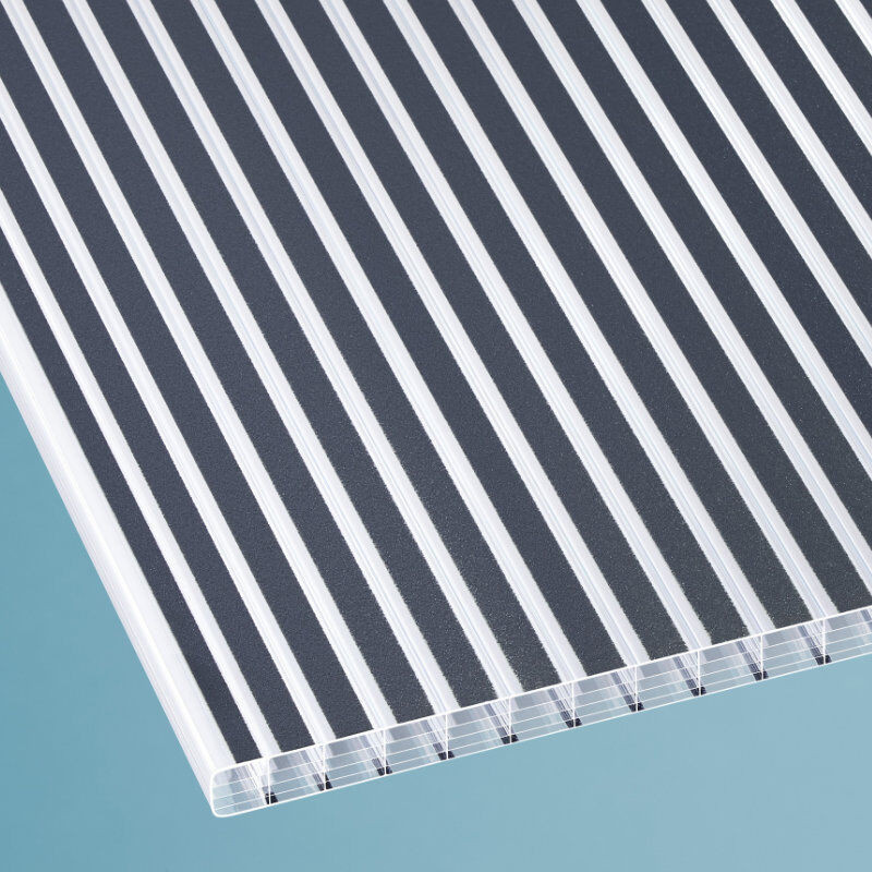 Scobalit Stegfünffachplatte aus Polycarbonat, 16 mm, Breite: 98 cm, glasklar/anthrazit - Bild 1
