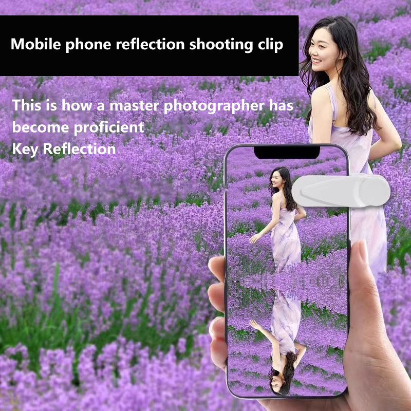SAFENH Universal Handy Kamera HD Spiegel Reflexion Objektiv Selfie Reflektor Clip in Weiß für Outdoor Fotografie und Rückfahrkamera Zubehör - Bild 2