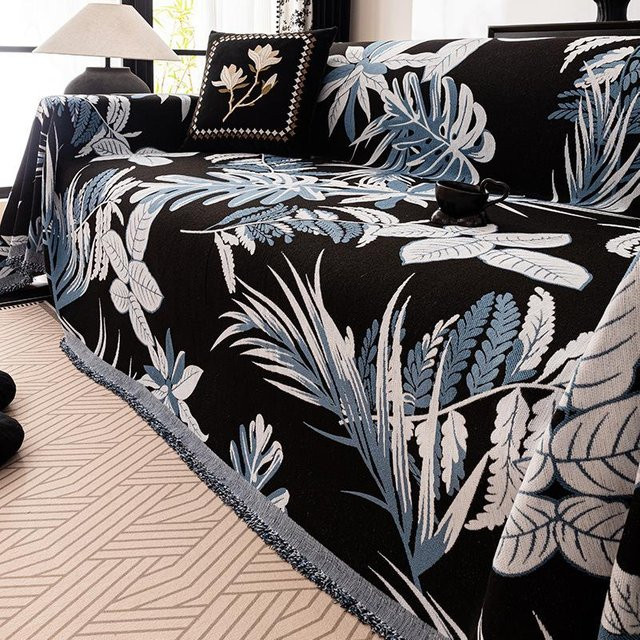 Super Six Chenille Sofabezug mit floralem Design, B/B: 180 x 130 cm - Bild 1