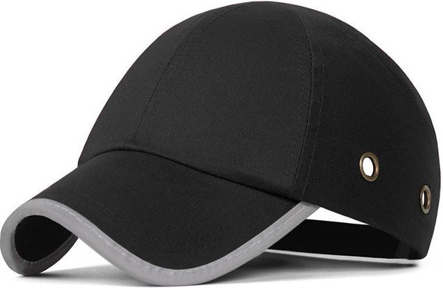 Sicherheits-Baseballkappe QuinceTarn mit ABS-Schale und reflektierendem Logo in Schwarz - Bild 1
