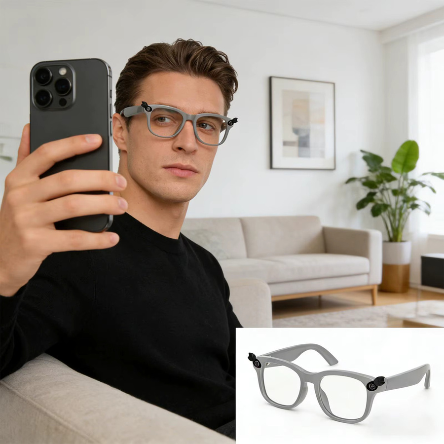 3-teiliges Kameraschutzset für Ray-Ban Meta Smart Glasses in Schwarz zur Vermeidung von Spionage - Bild 3