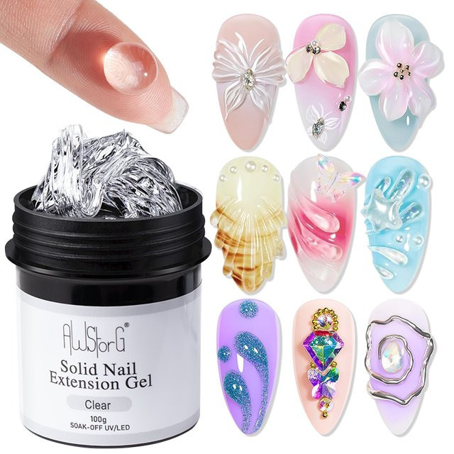 AWStorG Nagelverlängerungsgel, Transparent, 100g - Bild 1