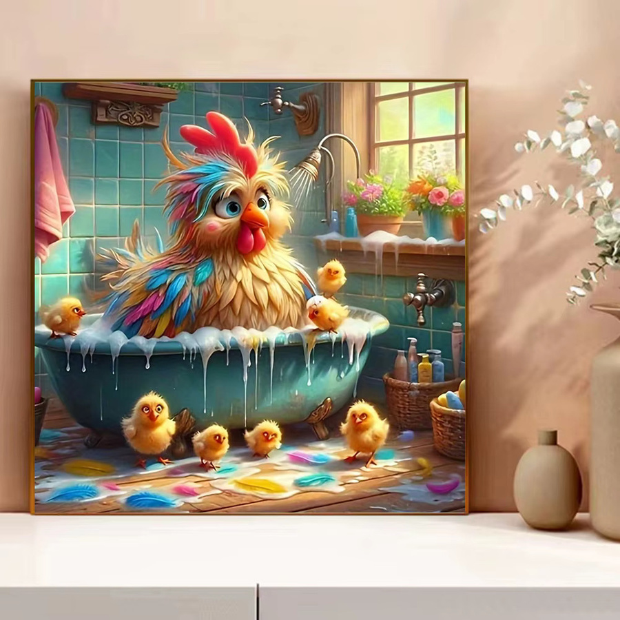 Evershine 5D DIY Kreuzstich Set Huhn Bild in Multicolor, B/H: 30 x 30 cm - Bild 3