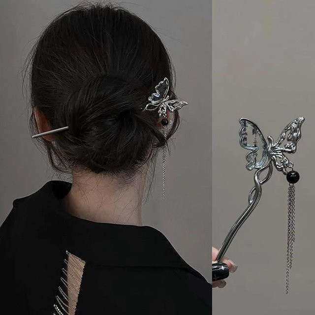 Rui Di Haarstab Schmetterlingsblumen-Quasten, Metall, Damen - Bild 1