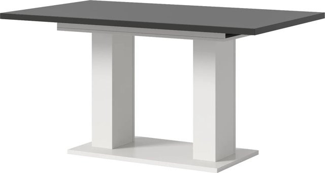 Inn.Furn Esstisch ausziehbar in Grau und Weiß, modern und rechteckig - Bild 1