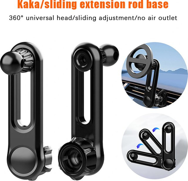 JINHF Navigations-Autohalterung Verlängerungsstange Adapter mit 17mm Kugelkopf in Schwarz - Bild 1