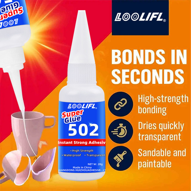 LOOLIFL 502 Superkleber transparent, hochfester Sofortkleber für Metall, Kunststoff und PVC, 20 g - Bild 1