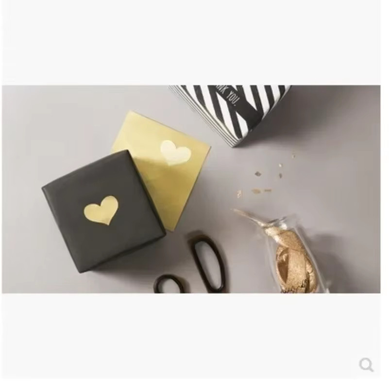 Golden Heart Handgemachte Kuchen- und Süßigkeiten-Verpackungsetiketten in Gold, DIY-Geschenk- und Party-Aufkleber aus Papier - Bild 3