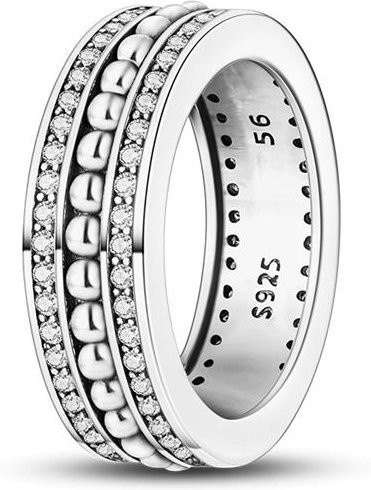 Allbestart Ring, 925 Silber, Herz Daisy Blume, Zirkonia, Damen - Bild 1